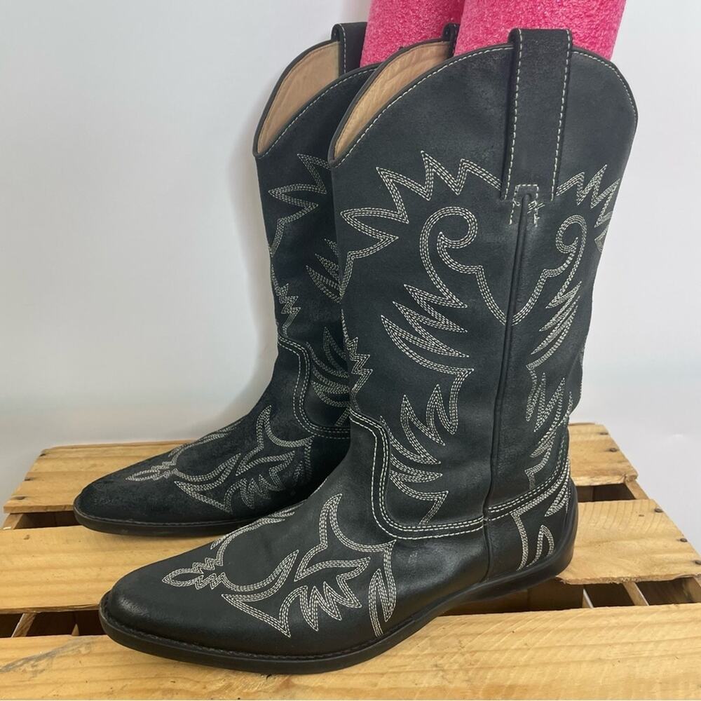 Roper black western boots with rubber soles women's size 10